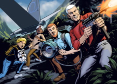 Centerfold embedded in Scoot's Jonny Quest comic book