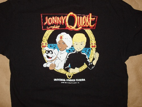 Jonny Quest Universal Studios Florida Here's the back of a Tshirt sold at 